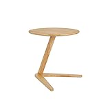 GuiPaiShi Wohnzimmer-beistelltische, Runder Retro-couchtisch Aus Holz, Schlafzimmer-Tee-Snack-lampentische, 50 T X 50 B X 51 H cm, Einfache Montage(Size:50CM,Color:B)