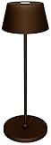 bybule Tischlampe Akku LED Tischleuchte Kabellos USB aufladbare Aluminium Dekolampe Schreibtischlampe 3.5W 300lm 3000K für Wohnzimmer, Schlafzimmer, Küche, BBQ Indoor & Outdoor