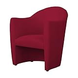 Roverti Easy Sessel Stuhl Wohnzimmer Loungesessel Clubsessel Polstersessel Cocktailsessel Wartezimmer Armlehnensessel Einzelsessel Möbel Sofa Sessel & Stühle für Lounge Rot 68 x 70 x 82 cm