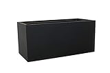 Vivanno Pflanzkübel Pflanztrog Blumentrog Fiberglas Anthrazit Maxi 45x100x45
