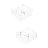 TOPBATHY 2 Stück Taschentuchbox Transparente Taschentuchbox Papierservietten Dekorativer Handtuchspender Cocktailserviette Badezimmer-Serviettenhalter Tablett Handtücher