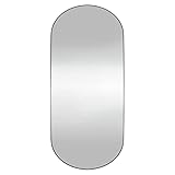 vidaXL Wandspiegel Flurspiegel Spiegel Hängespiegel Dekospiegel Schminkspiegel Kosmetikspiegel Wohnzimmer Garderobe 35x80cm Glas Oval