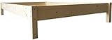 LIEGEWERK Futonbett Bett 100x200 cm Holzbett 100 Holz Massivholzbett Einzelbett massiv Natur (100cm x 200cm)