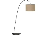 Stehleuchte Loft modern Braun Stoffschirm Ø47cm E27 max. 60W 230V Standlampe innen Vintage Beleuchtung Wohnzimmer Schlafzimmer
