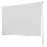 casa pura Verdunkelungsrollo - lichtundurchlässig, thermobeschichtet - Klemmfix, auch ohne Bohren anbringbar - Rollo zur Verdunkelung in vielen Größen und Farben | Weiß | 80x150cm