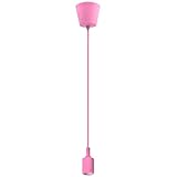 ENUOTEK Pendellampe Hängeleuchte Esstischlampe Höhenverstellbar Rosa mit E27 Lampenfassung Edison für Küche Esszimmer Kinderzimmer DIY Dekorative- Maximale Höhe 155CM