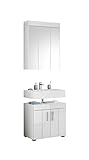 xonox.home X19A9B04 Snow Badkombination 2-TLG. Set, Hochglanz Weiß 60 x 35 cm