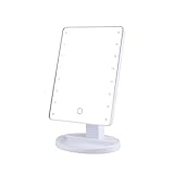 OUSIKA Spiegel 1pc Schminkspiegel 360 Grad drehbarer Rahmen Desktop-Kosmetikspiegel Batteriebetrieben Schwarz und Weiß Spiegel