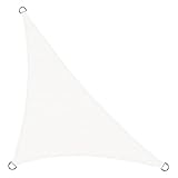COOL AREA Sonnensegel Dreieckig 3.5x3.5x4.9m,Sonnenschutz atmungsaktiv mit UV Schutz eignet Sich für Außenbereiche wie Garten und Balkon,Terrasse,Creme weiß