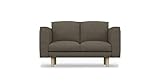 COMFORTLY Ersatzbezug für 2-Sitzer, handgefertigt, kompatibel mit Norsborg Couch, nur Bezüge (Leinenmischung, dunkelbeige)