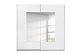 Rauch Möbel Crato Schrank Schwebetürenschrank 2-türig in Weiß mit Spiegel inkl. Zubehörpaket Classic 2 Kleiderstangen, 4 Einlegeböden, 1 Hakenleiste, BxHxT 218x210x59cm