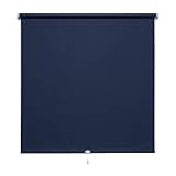 Verdunkelungsrollo Springrollo Schnapprollo Rollo Dunkelblau Breite 60-200 cm Länge 175 cm Blickdicht Blickschutz (90 x 175 cm)