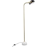 OLOTU Deckenfluter LED-Stehlampe Industrielle Stehlampe 56,6 Zoll hoch mit hängendem Lampenschirm Marmorsockel Moderne Aufbewahrungslampe für Wohnzimmer Stehleuchte