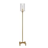 BAUFAS Moderne Bauernhaus-Stehlampe aus Saatglas, Nickel, geeignet for Wohnzimmer, Schlafzimmer, Büro usw. (Color : Gold)