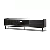 ARINAL Moderner TV-Ständer TV-Ständer, Arbeitsplatte aus Schiefermarmor, Wohnzimmer mit 2 Schubladen und Klarglastüren, Entertainment-Media-Center-Konsole Medienkonsole (Color : L-200cm)