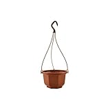 Blumenampel Pflanzgefäß achteckig hängender Blumenkorb wiederverwendbarer erhöhter Blumentopf mit Haken for Gartentopf-Pflanzenhalter-Aufhänger im Freien Hängepflanztöpfe (Color : Coffee, Size : 100