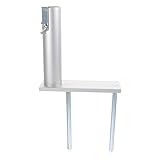 Gogogmee Brellashade 1 Stück Sonnenschirmhalterung Metallklammern Clip-Halter Robuster Schirmständer Schirmschraube Metall-Schirmfuß Ständer Beton-Schirmfuß Aluminium Silberne