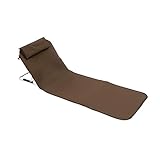 VIDECOR Klappbarer Chaiselongue-Sessel für Den Außenbereich, 5-Fach Verstellbarer Lounge-Sessel für Rasen, Terrasse, Strand, Sonnenbaden, Deck, Tragbarer, Robuster Camping-Liegestuhl,A