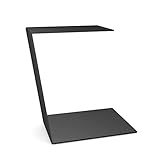 Beistelltisch schwarz | Couchtisch | Laptoptisch | Designerstück | Sofatisch | Beistelltisch C Form | Betttisch | Schlichtes und klares Design | Aus hochwertigem Metall | Made in Germany