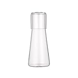 OUSIKA Wasserkaraffe, Glaskrug mit Wasserbecher, hochtemperaturbeständiges Kaltwasserflaschen-Set for Milch, Saft, heiße und kalte Getränke, Kaffee-Eisteekrug Teekanne (Color : Transparent)