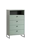 Schildmeyer Janne Highboard, Holzwerkstoff, Pistazie, 60,2 x 33 x 103,9 cm