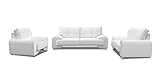 Mars Meble Big-Sofa Polstergarnitur Omega Set 3+2+1 Sofa Wohnzimmer Sofagarnitur 3-TLG Couch (Weiß)