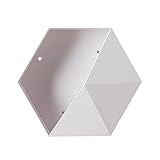 QUINTRA Multifunktionaler Blumentopf, Wandbehang, einfaches, Aufbewahrungsbox, geometrischer Polygon-Kombinations-Gartentopf Übertopf Metall 30 cm (White, One Size)