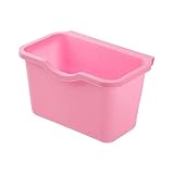 Mülleimer für Badezimmer, Küche, Schrank, Türmontage, Mülleimer, Wandmontage, Mülleimer, Badezimmer, Kunststoff, Mini-Mülleimer, Haushaltsmüll-Reinigungswerkzeug (Farbe: Rosa)