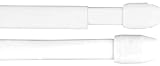 Gardinenstange Bistrostange (weiß) als 2er Pack - 2 Vitragestangen ausziehbar (80-120 cm)