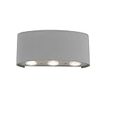 Paul Neuhaus LED Wandleuchte Außen- Innenleuchte Up&Down, Carlo 9488-21, silber matt, 6,5W 510lm hell, IP54