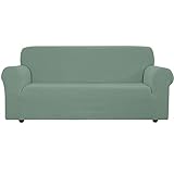 EBETA E Elastisch Sofa Überwürfe Sofabezug, Stretch Sofahusse Sofa Abdeckung Hussen für Sofa, Couch, Sessel 3 Sitzer (Hellgrün, 185-235 cm)