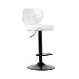 BinOxy Barhocker Anhebbarer Barstuhl (63-83 cm) Moderner einfacher PU-Leder-Rückenlehne Barstuhl an der Rezeption kann hohen Hocker drehen Hocker (Color : R)