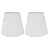 Eastlion 2 Pack 6.2' E14 Nachttisch Lampenschirm Wandleuchte Kristall Kronleuchter Lampenschirme,Weiss