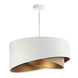 Pendelleuchte Hängeleuchte Kinga P Velours white, beige & gold Ø 50 cm 10999