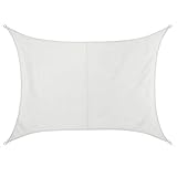 BB Sport Sonnensegel 3m x 5m Kokos Rechteckig Wetterbeständig Wasserabweisend Sonnenschutz 100% PES Sichtschutz Windschutz Tarp