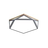 JISHUBO Geometrische Deckenlampe aus Schmiedeeisen, 6000K weiße Deckenlampe, LED-Deckenleuchte für Unterputzmontage, flache Lampe mit Acryl-Lampenschirm, Schlafzimmer-Esszimmer mit Beleuchtungskörpern