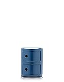 Kartell Componibili, 2 Elements, Blau, Runde Basis