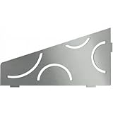 Schluter Systems Quadrilat Eckregal-E – Kurven-Design – gebürsteter Edelstahl (SES3D6EB) – Kerdi-Line Duschzubehör