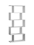 MATKAM BASK Bücheregal aus Holzspanplatten, B/H/T 76,4x176x28cm, Standregal, Würfelregal, freistehend, perfekt als Raumtrenner, in verschiedenen Ausführungen erhältlich (Weiß)