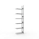 SCHULTE Lagertechnik Räderanbauregal 4500x1200x400 mm - 6 Ebenen á 1200 mm, verzinkt