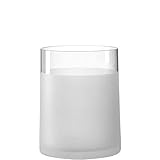Leonardo Novara Deko-Vase aus satiniertem Glas 1 Stück, zylinderförmige Blumen-Vase, elegantes Windlicht aus Glas für Kerzen, Höhe: 19 cm, 018628