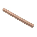 Quadratischer Schubladenknopf aus Holz, Schrankgriffknöpfe aus natürlicher Buche, dekorative Schubladengriffe, Kommode, Kleiderschrank, Schubladen, mit Schrauben, Hardware (Lochmitte 832 mm) (Lochmit