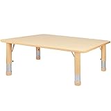 alles-meine.de GmbH Kindertisch/Tisch - höhenverstellbar - Größen & Farbwahl - 1 bis 8 Jahre - Holzfarben - Holz - Plastik - für INNEN & AUßEN - Kindermöbel - für Kinder - Mädc..