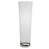 Konisch Boden-Vase Glas-Vase konische Blumen-Vase Deko-Vase aus Glas 40/60cm hoch Wohnzimmer (40x16cm)