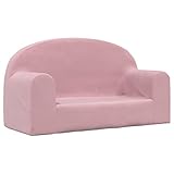 WIFESE 84x34x45,5 cm 2-Sitzer Kindersofa Rosa Weich Plüsch Schlafcouch Kinderzimmer MöBel Sofa 2 Sitzer Mini Sofas & Couches Kinder Sofa Kindercouch Kinder Sessel Bodensofa Klein Kreisbogen