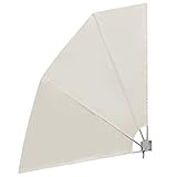 vidaXL Balkonfächer Creme 210x210cm Balkonsichtschutz Seitenmarkise Terrasse