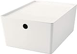 IKEA KUGGIS Box mit Deckel; in weiß; (26x35x15cm)