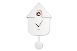 [A] Wall Clock Modern Cuckoo ABS White 41x 8,5 x 21,5cm, Excl. 3 AA Batteries
