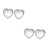 HEMOTON 4 Stück Herz-Kuchenform Kuchen-Backformen Kuchen-Set Cake-Pops-Form Pizza-Pfanne Kuchenringe Grillpfanne Für Ofen Tiefe Backformen Für Ofen Herzförmige Herz-Kuchenformen