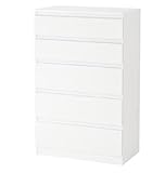 Ikea-Kullen-Schubladen-Kommode, Schlafzimmer-Möbel, mit 5 Schubladen, weiß
